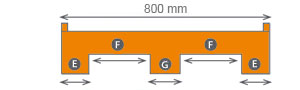 Palet ligero 06O8060L - Vista lateral